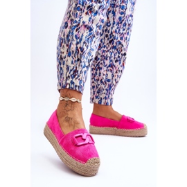 FI1 Espadrillas con plateau classico da donna fucsia maurine rosa 2