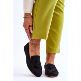 FB1 Mocassino Classico In Camoscio Con Nappine Nero Averil 1