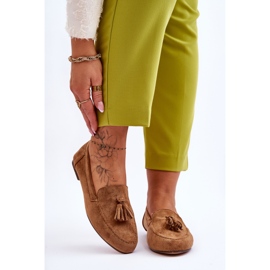 FB1 Mocassino Classico In Camoscio Con Nappine Marrone Averil beige 1