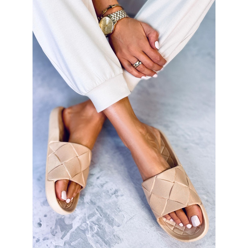 PA1 Ciabatte Lottner cachi in gomma beige 2
