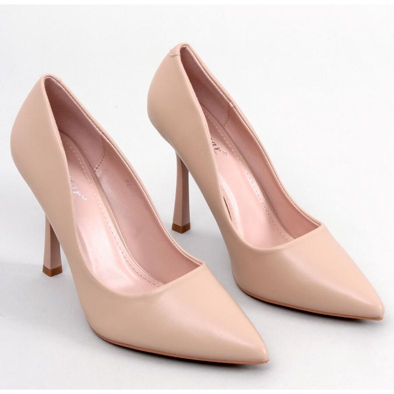 PA1 Scarpe col tacco da donna classiche Morita Beige 1