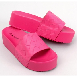 PA1 Sandali con suola alta di Morlet Fuchsia rosa 2