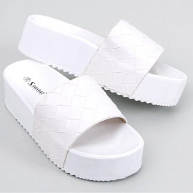 PA1 Sandali con suola alta di Morlet White bianca 1
