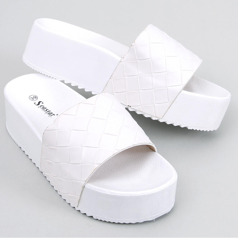 PA1 Sandali con suola alta di Morlet White bianca 1