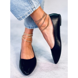 PA1 Junri Ballerine con catena nera nero 2