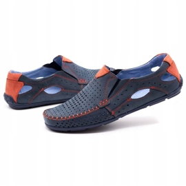 Olivier Scarpe estive da uomo, mocassini 901, blu navy e rosso 3