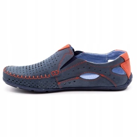 Olivier Scarpe estive da uomo, mocassini 901, blu navy e rosso 1