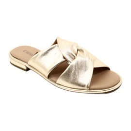 Pantofole Donna Caprice Comode Platino Metalik 9-27100-20 959 d'oro 1