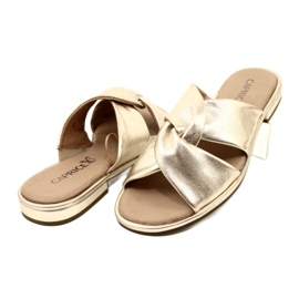 Pantofole Donna Caprice Comode Platino Metalik 9-27100-20 959 d'oro 3