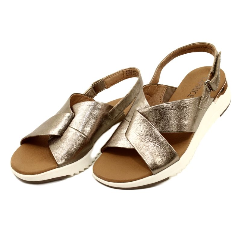 Sandali Caprice Taupe in pelle metallizzata 9-28702-20 341 d'oro 4