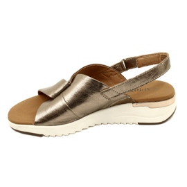 Sandali Caprice Taupe in pelle metallizzata 9-28702-20 341 d'oro 3