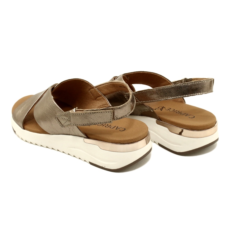 Sandali Caprice Taupe in pelle metallizzata 9-28702-20 341 d'oro 6
