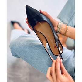 Seastar Ballerine con tacco aperto di Sanaz Black nero 2