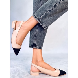 Seastar Ballerine con tacco aperto di Sanaz Beige 1