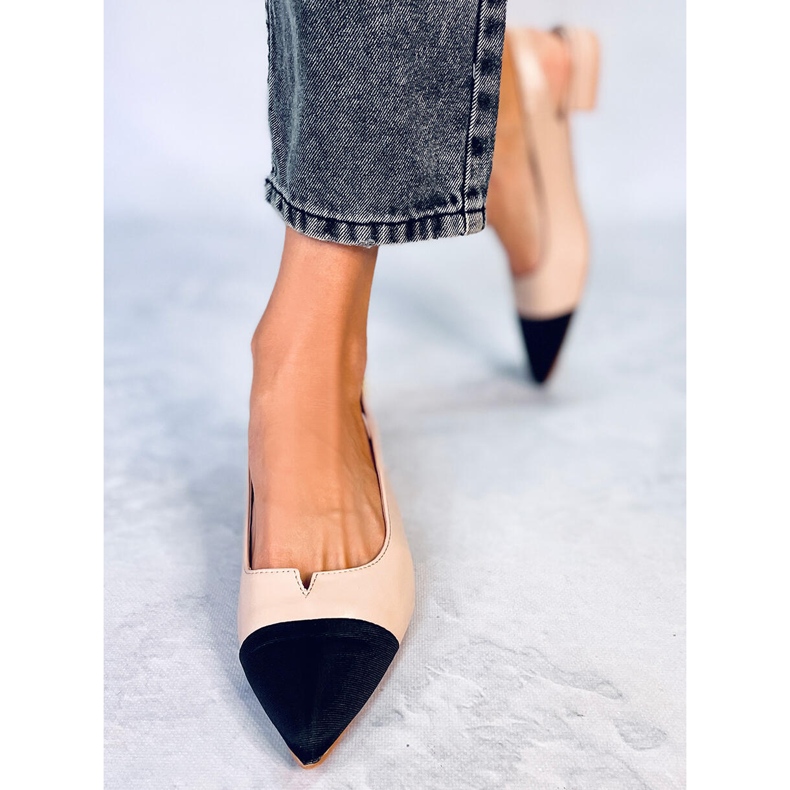 Seastar Ballerine con tacco aperto di Sanaz Beige 2