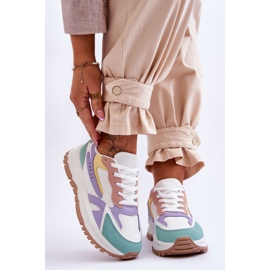 FI1 Scarpe sportive da donna con plateau alla moda in georgette multicolore 1