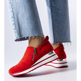 Sneakers con zeppa rosse di Létourneau rosso 1