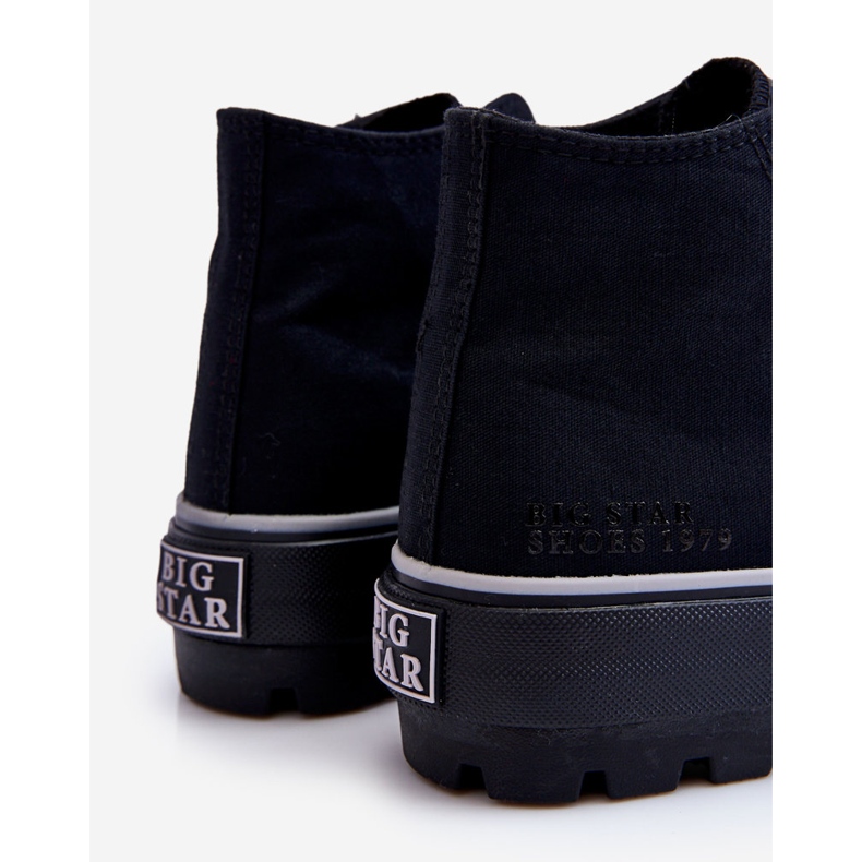 Sneakers alte con plateau in tessuto Big Star LL274155 Nere nero 1