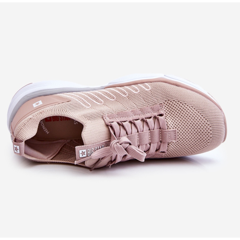 Scarpe sportive senza lacci da donna Sistema Memory Foam Big Star LL274A141 Nude rosa 1