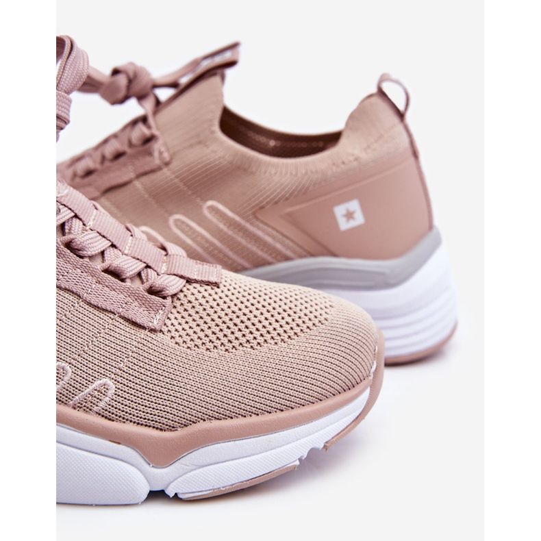 Scarpe sportive senza lacci da donna Sistema Memory Foam Big Star LL274A141 Nude rosa 2