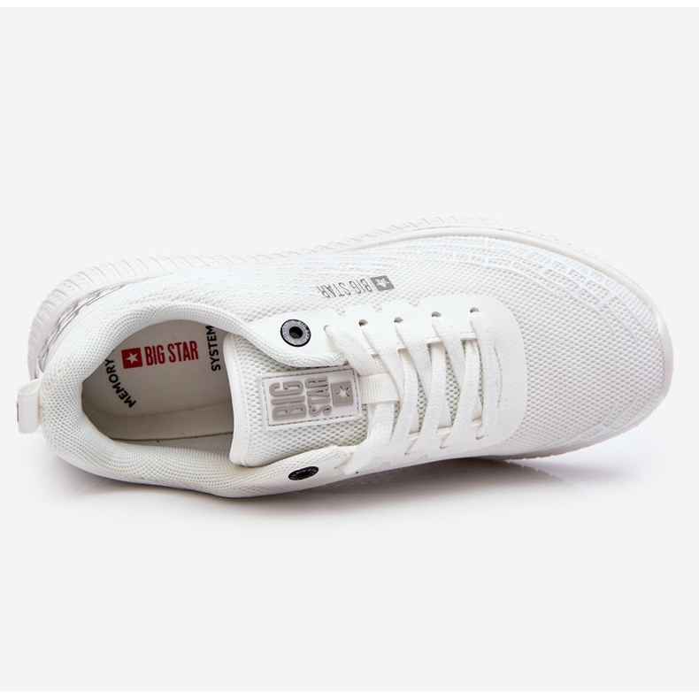 Scarpe sportive da donna in rete Memory Foam System Big Star LL274664 bianche bianca 1