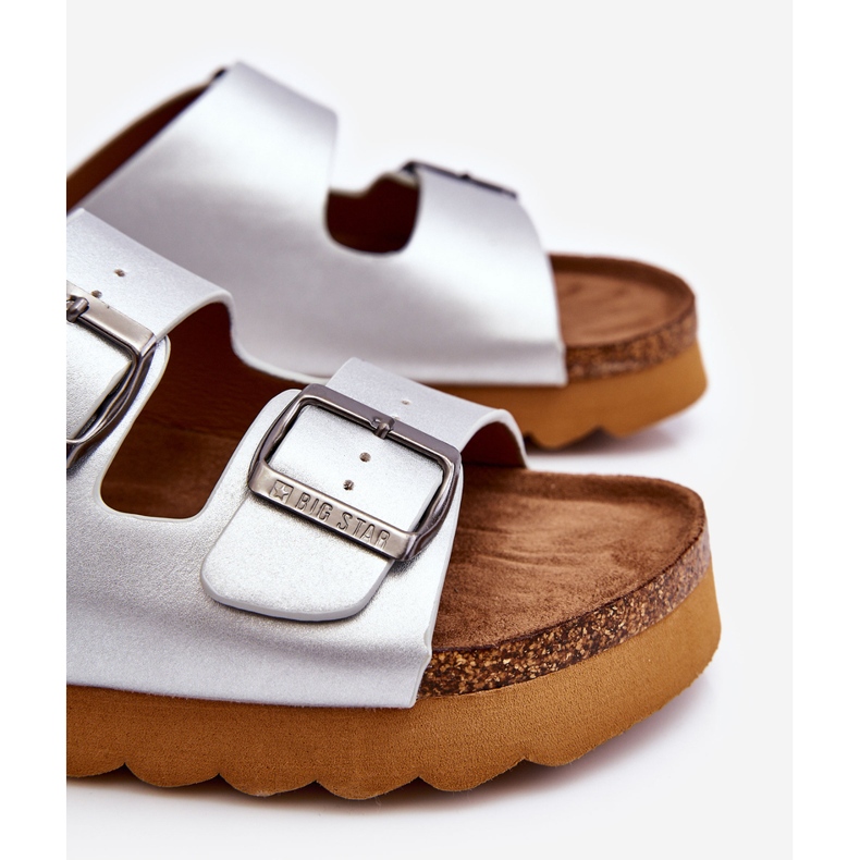 Pantofole Big Star da donna classiche LL274476 Argento d'argento 2