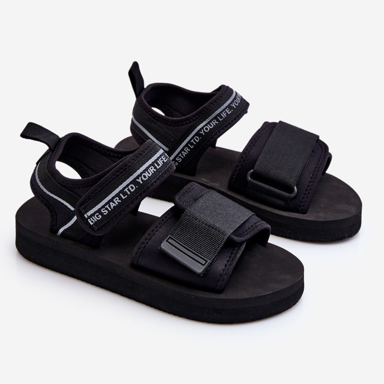 Sandali Velcro Donna Big Star LL274784 Neri nero 1