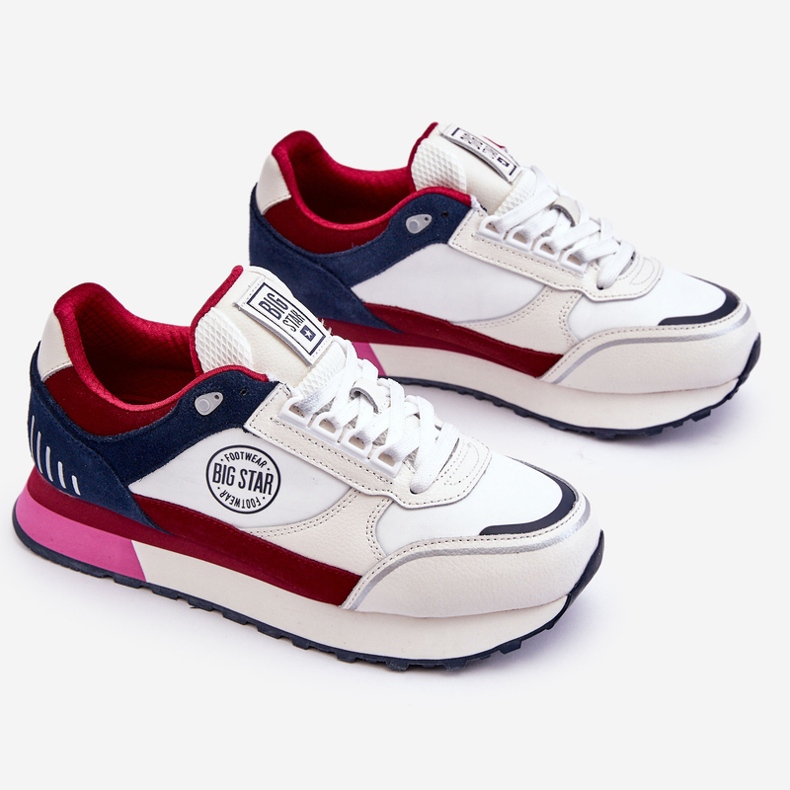 Sneakers Memory Foam System Big Star LL274369 Bianco-Rosso bianca 1