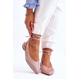 Ballerine Beige Legate Con Strass Mavis marrone 1