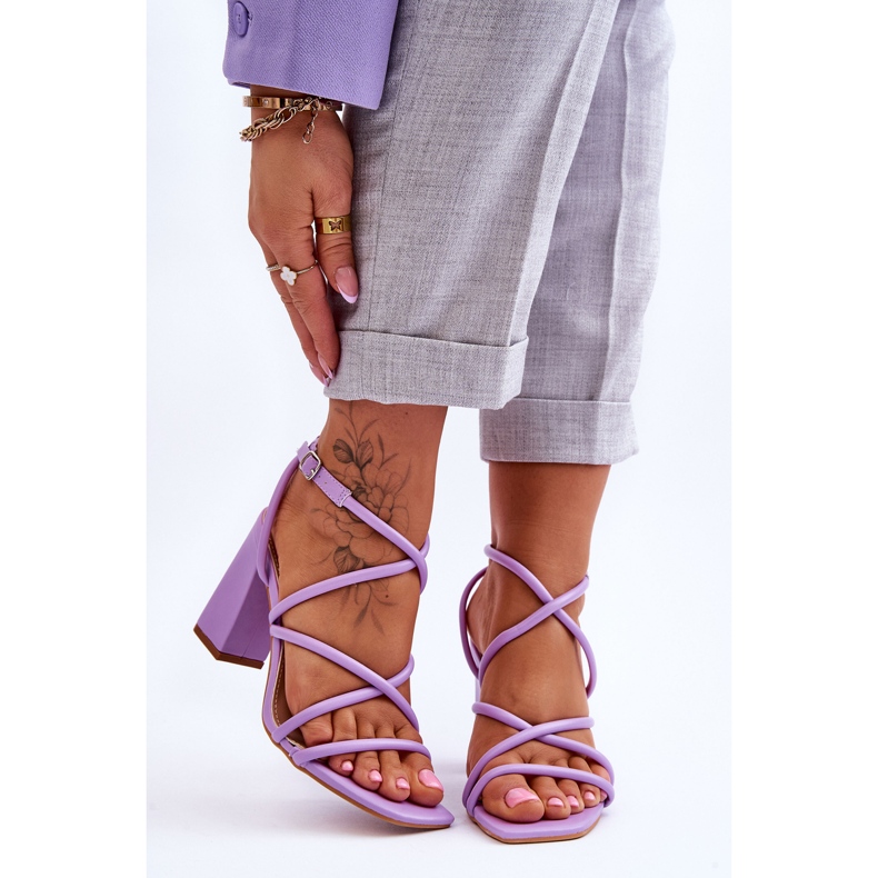 Sandali classici con tacco alto Viola Lucetta 1