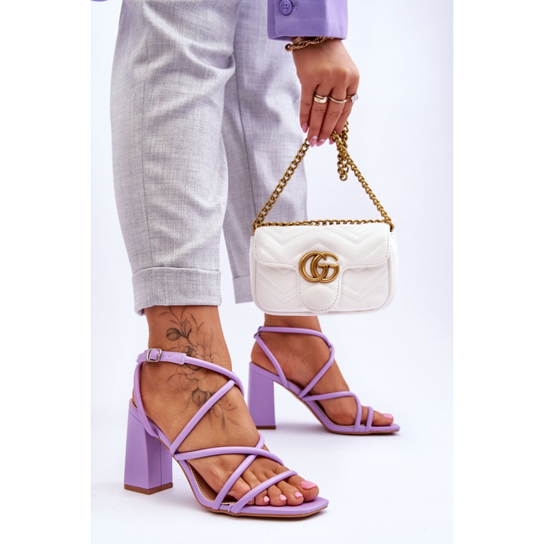 Sandali classici con tacco alto Viola Lucetta 2