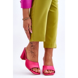 FJ1 Pantofole Classiche in Pelle da Donna Fucsia Loara rosa 1