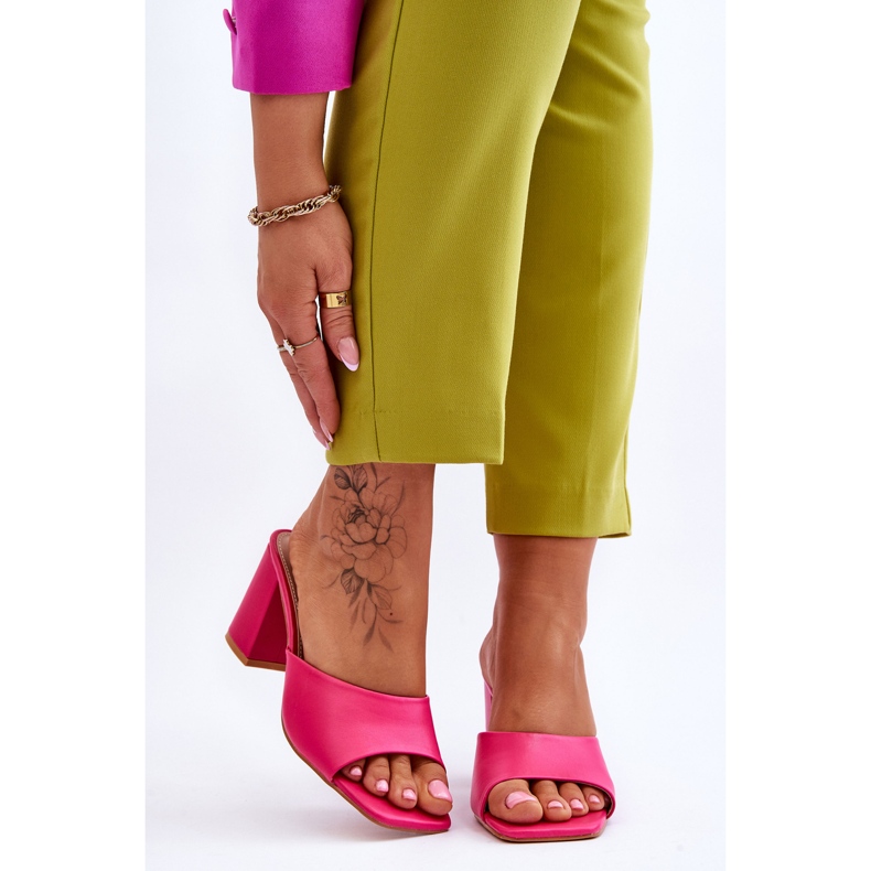 FJ1 Pantofole Classiche in Pelle da Donna Fucsia Loara rosa 1
