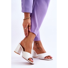 FJ1 Pantofole Classiche in Pelle da Donna Bianche Loara bianca 2