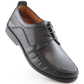 Mocassini da uomo comodi in pelle neri T.Sokolski W21-900 nero 1