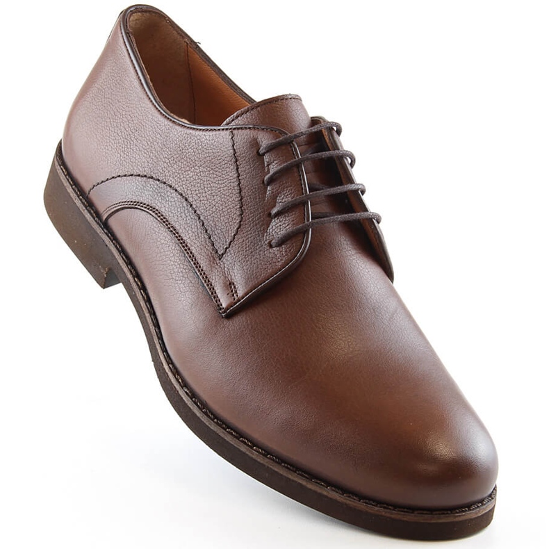 Scarpe stringate da uomo in pelle marrone T.Sokolski W21-903 1