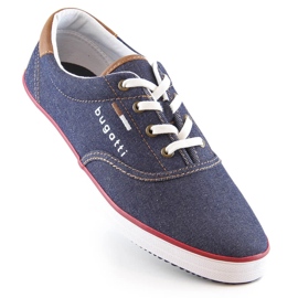 Comode scarpe sportive da uomo in denim Bugatti LL153143 blu 1