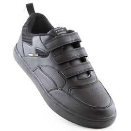 Scarpe sportive nere American Club 149/23 con velcro nero 1