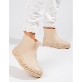 Stivali da pioggia Shelovet color crema da donna beige 1