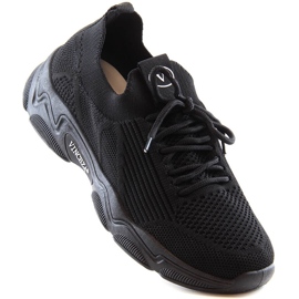 Scarpe sportive slip-on da donna nere Vinceza 13574 nero 1