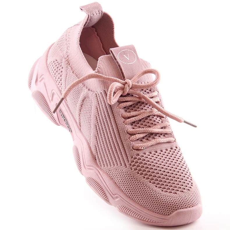 Scarpe sportive da donna slip-on rosa cipria Vinceza 13574 1