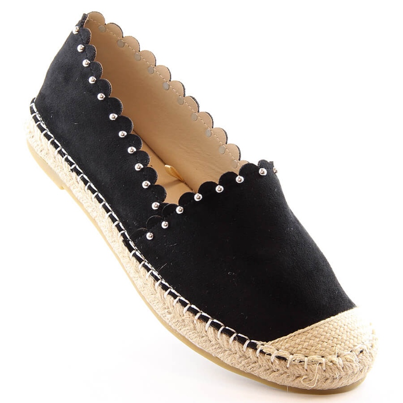 Espadrillas senza lacci da donna nere Vinceza 34595 nero 1