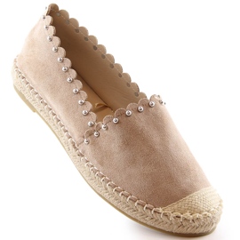 Espadrillas senza lacci da donna beige Vinceza 34595 1