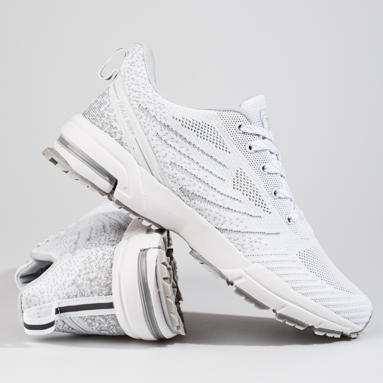 Scarpe sportive da uomo bianche su suola spessa DK bianca 1