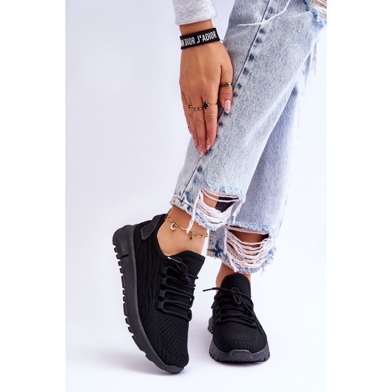 FB2 Sneakers Sportive Slip-On da Donna Black Rosett nero 1