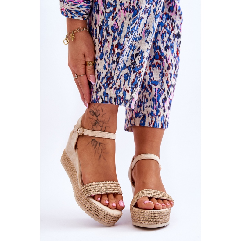 Sandali Con Zeppa Da Donna Classici Beige Malmo marrone 1