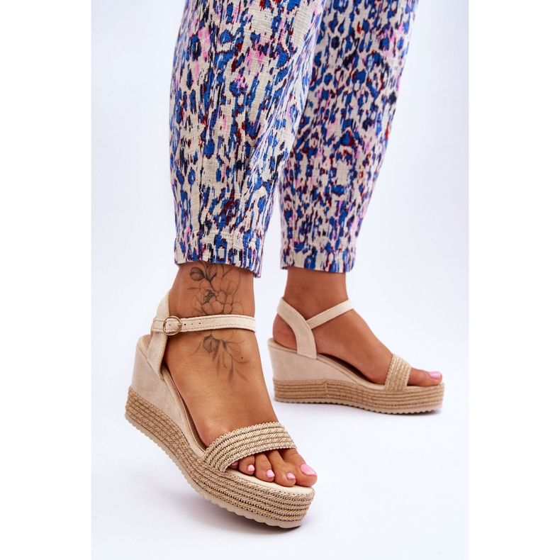 Sandali Con Zeppa Da Donna Classici Beige Malmo marrone 2