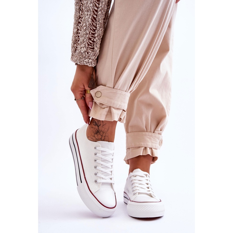 FB2 Sneakers da donna su una massiccia piattaforma White Ember bianco 1