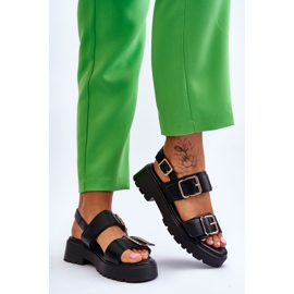 FB2 Sandali comodi in pelle Nero Alayah 2