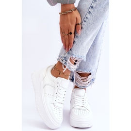 FB2 Scarpe sportive da donna con plateau alto Bexley bianche bianco 1
